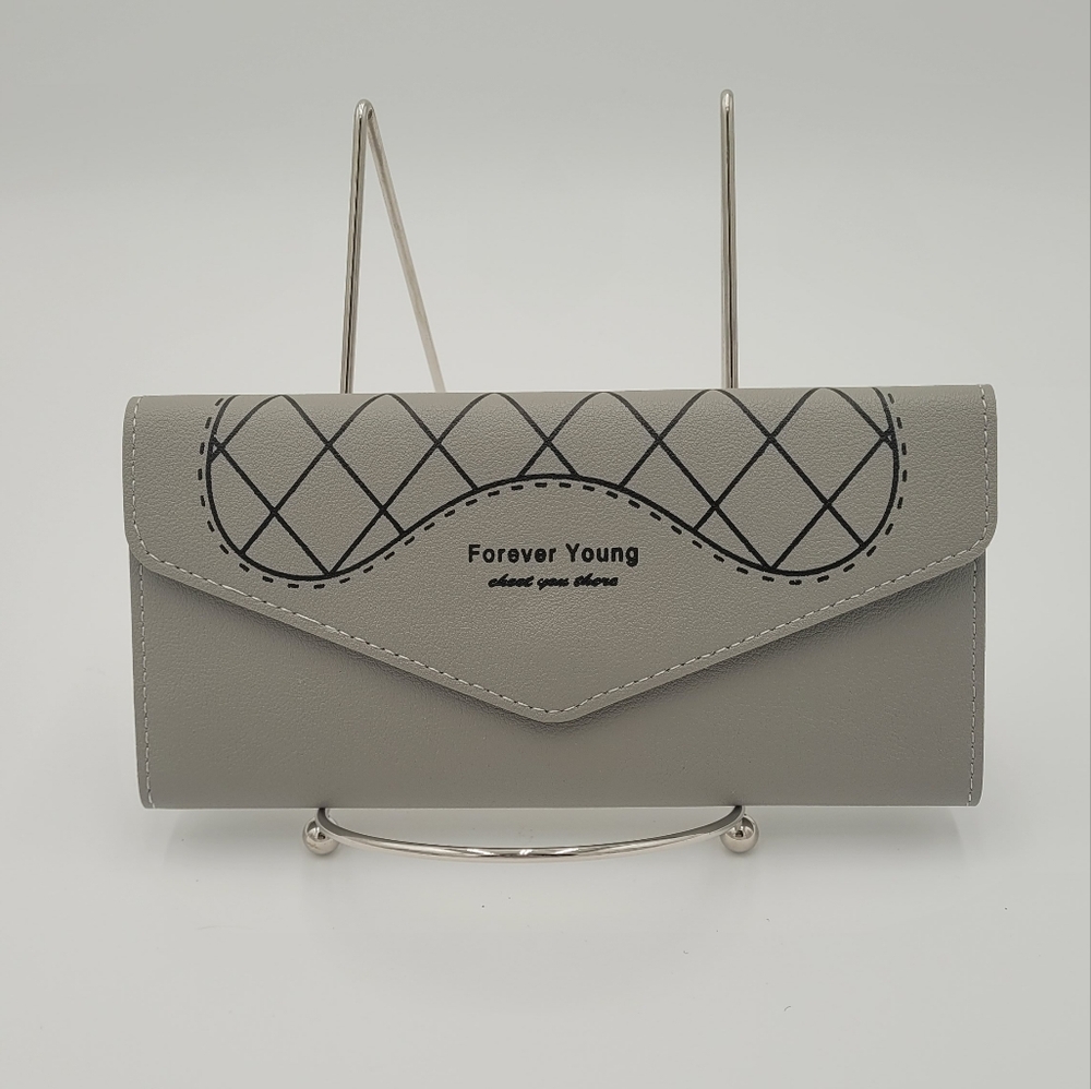 Womens foldover Leather Wallet